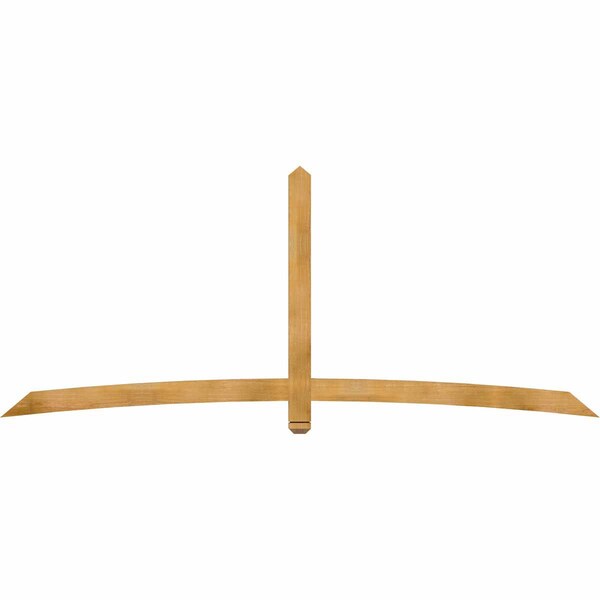 Ekena Millwork Bellingham Rough Sawn Timber Gable Bracket, Western Red Cedar, 108"W x 45"H x 2"D x 4"F, 10/12 Pitch GBW108X45X0204BEL00RWR - main